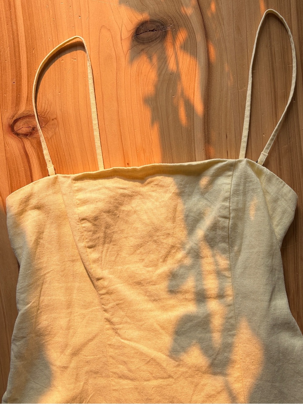 Yellow Linen Hollister Mini Dress